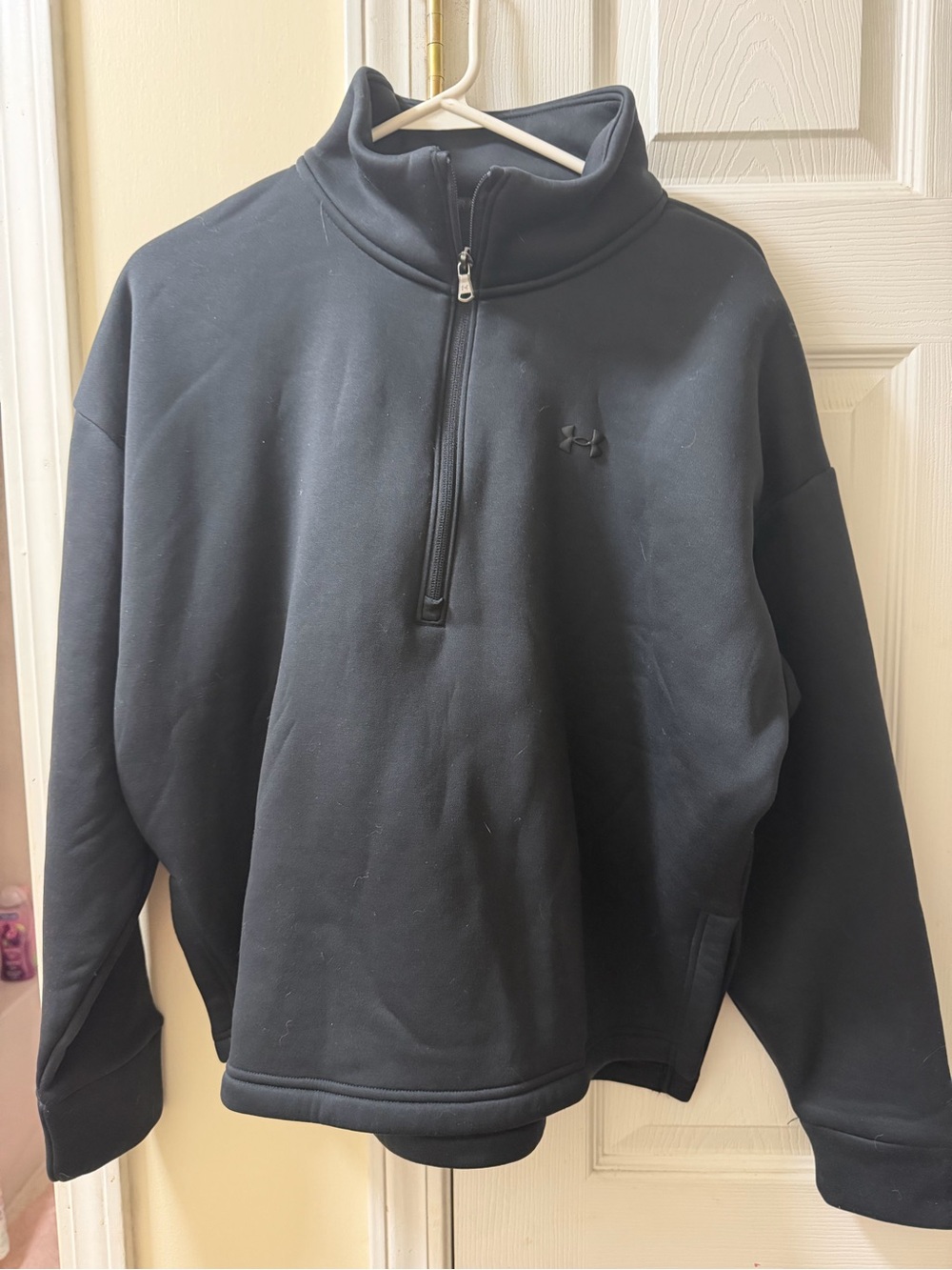 Under Armour women Black Quarter-Zip Pullover Sweater